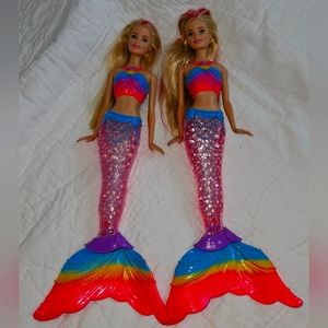 Rainbow light up mermaid barbie doll